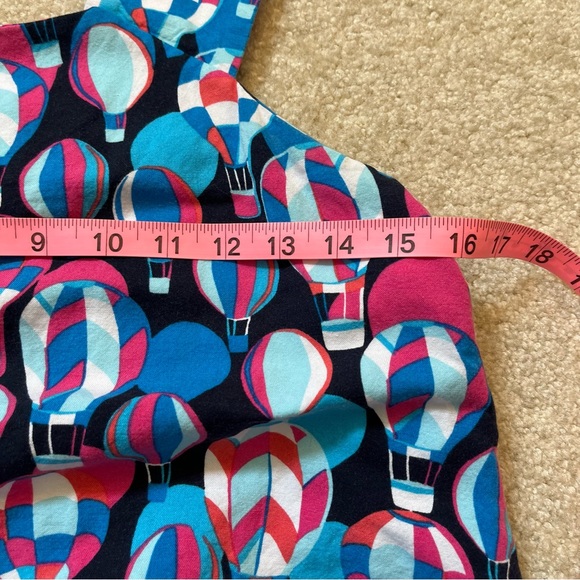 Crown & Ivy Shirt Womens Extra Small Blue Pink Tank Top Linen Blend Balloons - Picture 6 of 8